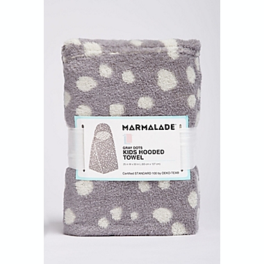 Marmalade&trade; Cotton Hooded Bath Towel in White Dots. View a larger version of this product image.