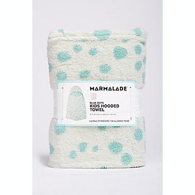 Marmalade&trade; Cotton Hooded Bath Towel in Blue Dots. View a larger version of this product image.