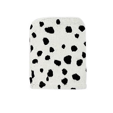 Marmalade&trade; Cotton Wash Mitt in Black Dots. View a larger version of this product image.