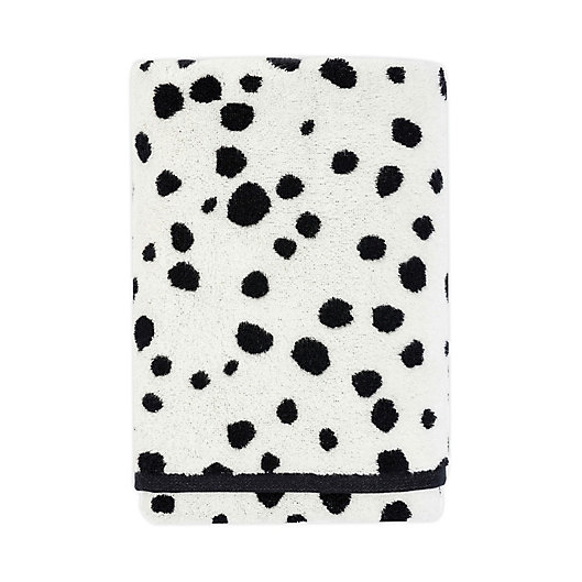 Alternate image 1 for Marmalade™ Cotton Bath Towel in Black Dots