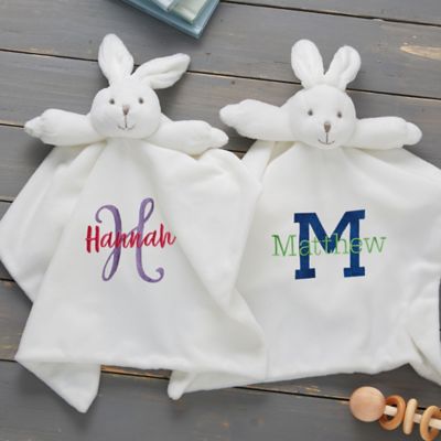 Playful Name Baby Bunny Personalized Security Blanket
