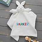 Alternate image 2 for Rainbow Name Baby Bunny Personalized Security Blanket