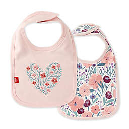 Magnetic Me® by Magnificent Baby Mayfair Flower Organic Cotton Magnetic Bib in Pink