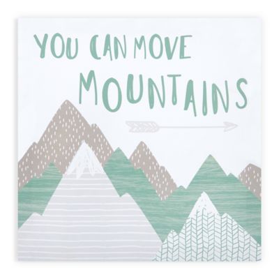 Be brave little one adventure awaits you/'ll move mountains arrow crib fitted sheet