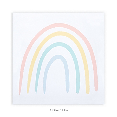 Trend Lab&reg; Rainbow 11.5-Inch x 11.5-Inch Canvas Wall Art in Coral/Yellow. View a larger version of this product image.