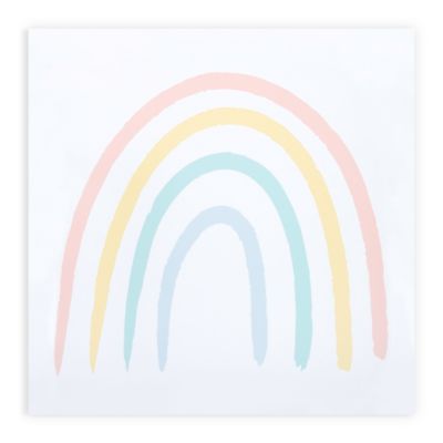 Trend Lab&reg; Rainbow 11.5-Inch x 11.5-Inch Canvas Wall Art in Coral/Yellow