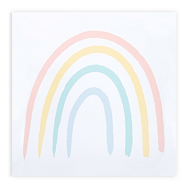 Trend Lab&reg; Rainbow 11.5-Inch x 11.5-Inch Canvas Wall Art in Coral/Yellow. View a larger version of this product image.