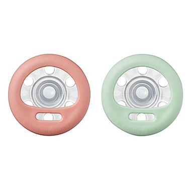 Tommee Tippee&reg; 2-Pack 0-6M Breast-Like Pacifiers in Tiger/Sage. View a larger version of this product image.