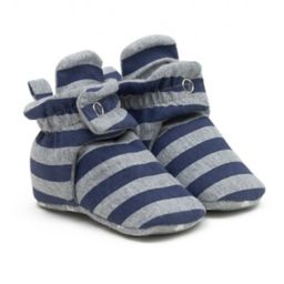 Ro+Me by Robeez® Stripes Slipper in Grey/Blue