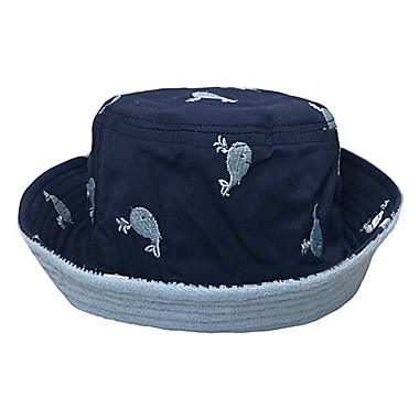Toby Fairy&trade; Infant Reversible Whale Bucket Hat in Navy. View a larger version of this product image.