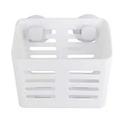 Simply Essential&trade; Suction Shower Basket in White