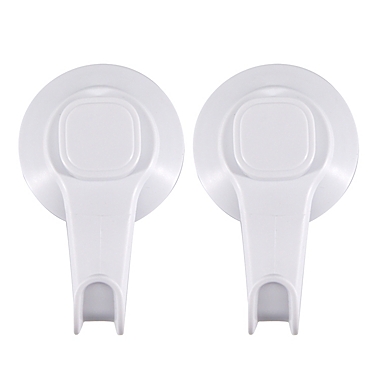 Simply Essential&trade; 2-Pack Suction Hooks in White. View a larger version of this product image.