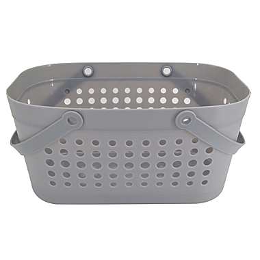 Simply Essential&trade; Large Plastic Shower Tote in Grey. View a larger version of this product image.