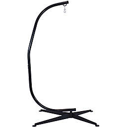 Sunnydaze 84-Inch Steel Hammock Chair C-Stand in Black