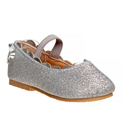 Laura Ashley&reg; Size 4 Ballerina Dress Shoe in Silver