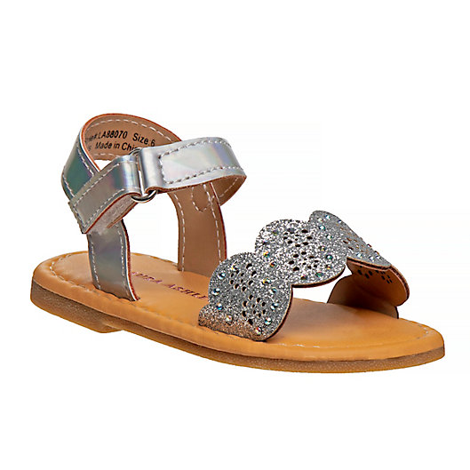 Alternate image 1 for Laura Ashley® Sparkle Band Sandal in Silver