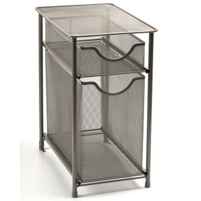 Squared Away&trade; 2-Tier Metal Mesh Cabinet Drawer in Nickel