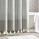 Alternate image 2 for Peri Home 72-Inch x 72-Inch Panama Stripe Dyed Ground Shower Curtain in Grey