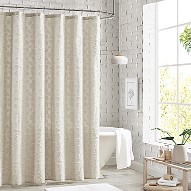 Peri Home 72-Inch x 72-Inch Clipped Floral Shower Curtain in Natural. View a larger version of this product image.