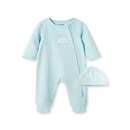 Little Me® Preemie 2-Piece New World Footie and Hat Set in Light Blue