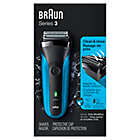 Alternate image 1 for Braun Series 3 310s Rechargeable Wet &amp; Dry Shaver in Blue/Black