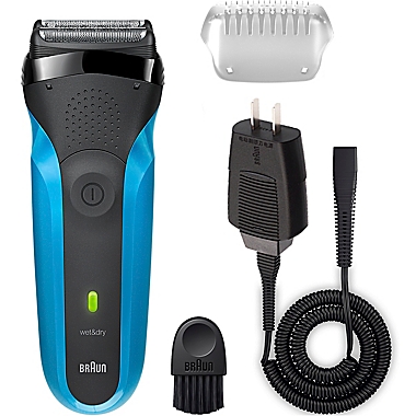 Braun Series 3 310s Rechargeable Wet &amp; Dry Shaver in Blue/Black. View a larger version of this product image.