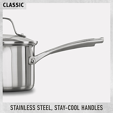 Calphalon&reg; Classic Stainless Steel 1.5 qt. Covered Saucepan. View a larger version of this product image.