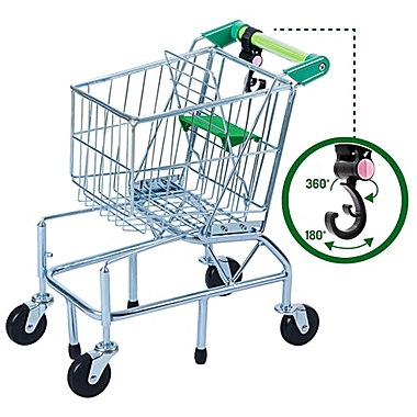 Teamson Kids&reg; Supermarket Happy Shopping Cart in Green. View a larger version of this product image.