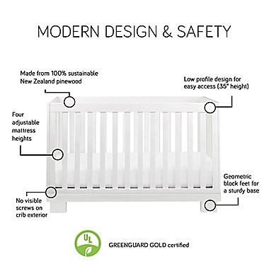 Babyletto Modo 3-in-1 Convertible Crib in Espresso and White. View a larger version of this product image.