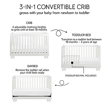 Babyletto Modo 3-in-1 Convertible Crib in Grey. View a larger version of this product image.