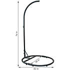Alternate image 3 for Sunnydaze 76-Inch Steel Hanging Egg Chair Stand w/Round Base in Black