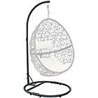 Alternate image 7 for Sunnydaze 76-Inch Steel Hanging Egg Chair Stand w/Round Base in Black