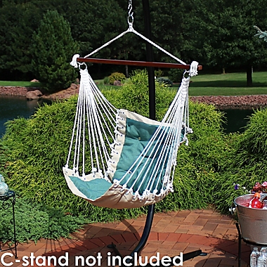 Sunnydaze Tufted Hammock Swing in Light Green. View a larger version of this product image.