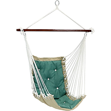 Sunnydaze Tufted Hammock Swing in Light Green. View a larger version of this product image.