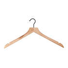 Alternate image 2 for Squared Away&trade; Wood Hangers in Blonde with Black Hook (Set of 5)