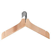 Squared Away&trade; Wood Hangers with Black Hook (Set of 5)