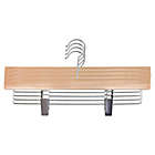 Alternate image 0 for Squared Away&trade; Wood Skirt Clip Hangers in Blonde with Chrome Hardware (Set of 4)