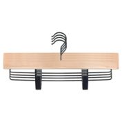 Squared Away&trade; Wood Skirt Clip Hangers with Chrome Hardware (Set of 4)