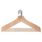 Alternate image 0 for Squared Away&trade; Wood Suit Hangers in Blonde with Pant Hanging Bar and Black Hook (Set of 4)