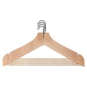 Squared Away&trade; Wood Suit Hangers in Blonde with Pant Hanging Bar and Black Hook (Set of 4)