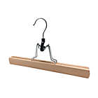 Alternate image 1 for Squared Away&trade; Wood Pant/Skirt Clamp Hangers in Blonde with Chrome Hardware (Set of 4)