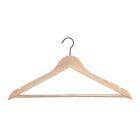 Alternate image 0 for Simply Essential&trade; Wood Suit Hangers with Black Hooks (Set of 10)