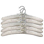 Squared Away&trade; Satin Padded Hangers in Natural (Set of 5)