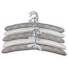 Alternate image 0 for Squared Away&trade; Fabric Padded Hangers in Ivory/Bronze (Set of 5)