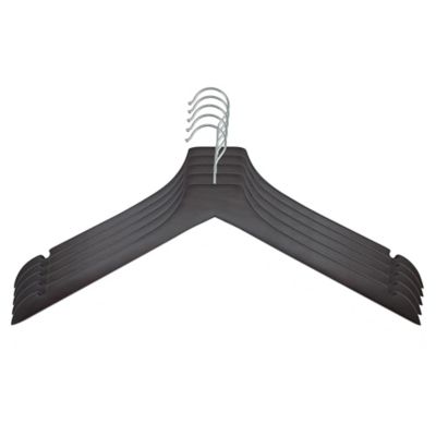 Squared Away&trade; Wood Hangers in Mahogany (Set of 5)