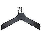 Alternate image 0 for Squared Away&trade; Wood Hangers in Black with Black Hook (Set of 5)