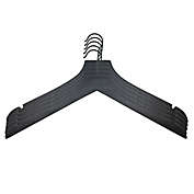 Squared Away&trade; Wood Hangers in Black with Black Hook (Set of 5)