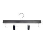 Alternate image 1 for Squared Away&trade; Wood Skirt Clip Hangers in Brown with Chrome Hardware (Set of 4)