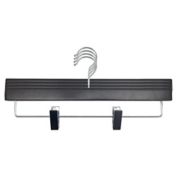 Squared Away&trade; Wood Skirt Clip Hangers in Brown with Chrome Hardware (Set of 4)