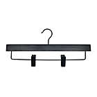 Alternate image 1 for Squared Away&trade; Wood Skirt Clip Hangers in Black with Black Hardware (Set of 4)